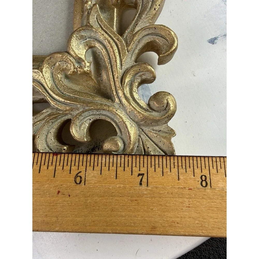 Picture Frame Ornate Victorian Design Gold Resin Tabletop 9.5x7 Two-Way Display